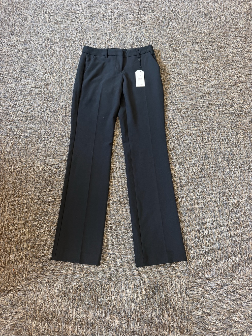 NWT Express Women's Black Boot Cut Dress Pants Low Rise Super Soft Twill Size 0R
